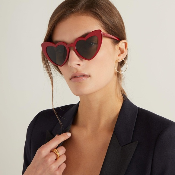 Saint Laurent New Wave Heart LouLou Sunglasses - Picture 1 of 14